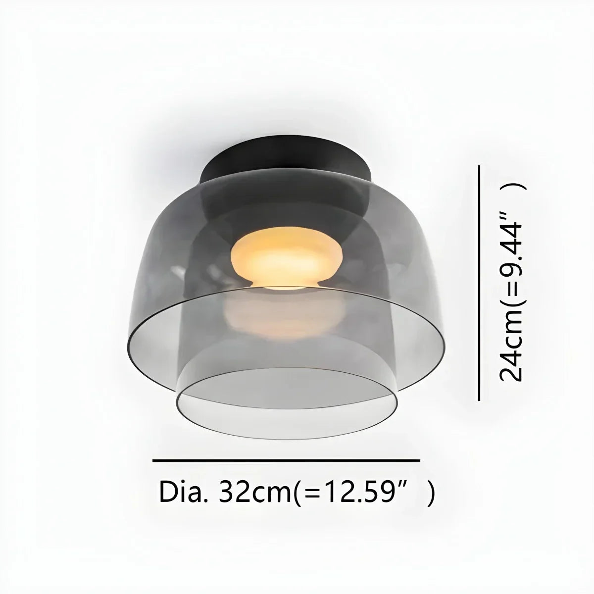 Colored Glass Ceiling Light for Bedroom | Desfino