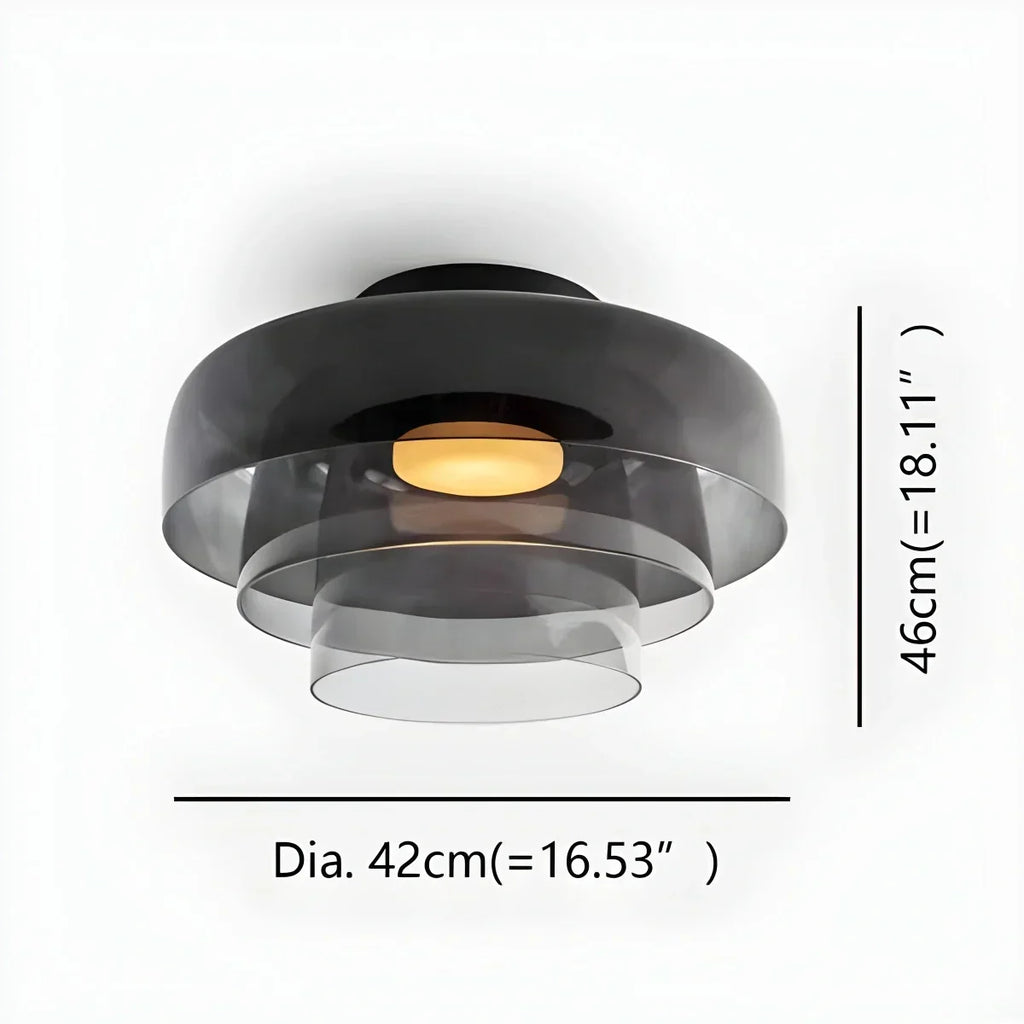 Colored Glass Ceiling Light for Bedroom | Desfino
