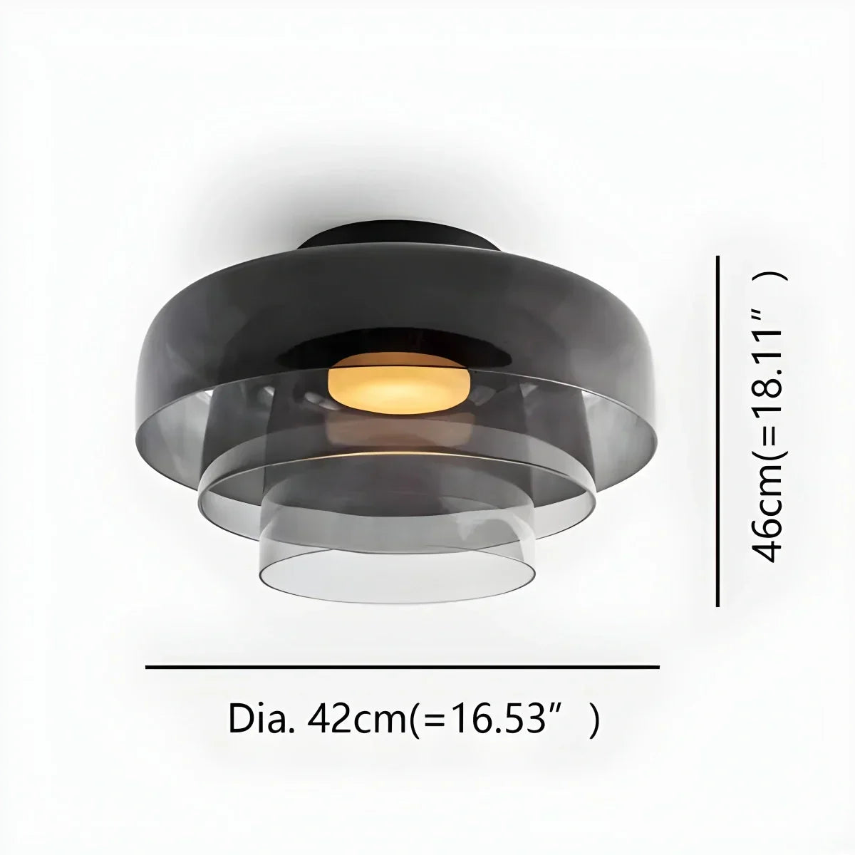 Colored Glass Ceiling Light for Bedroom | Desfino