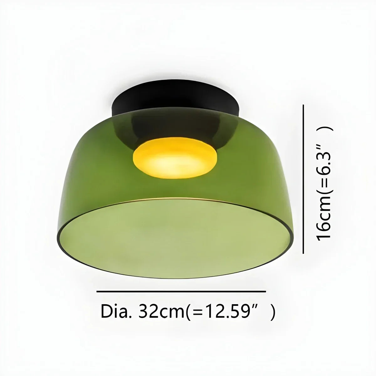 Colored Glass Ceiling Light for Bedroom | Desfino