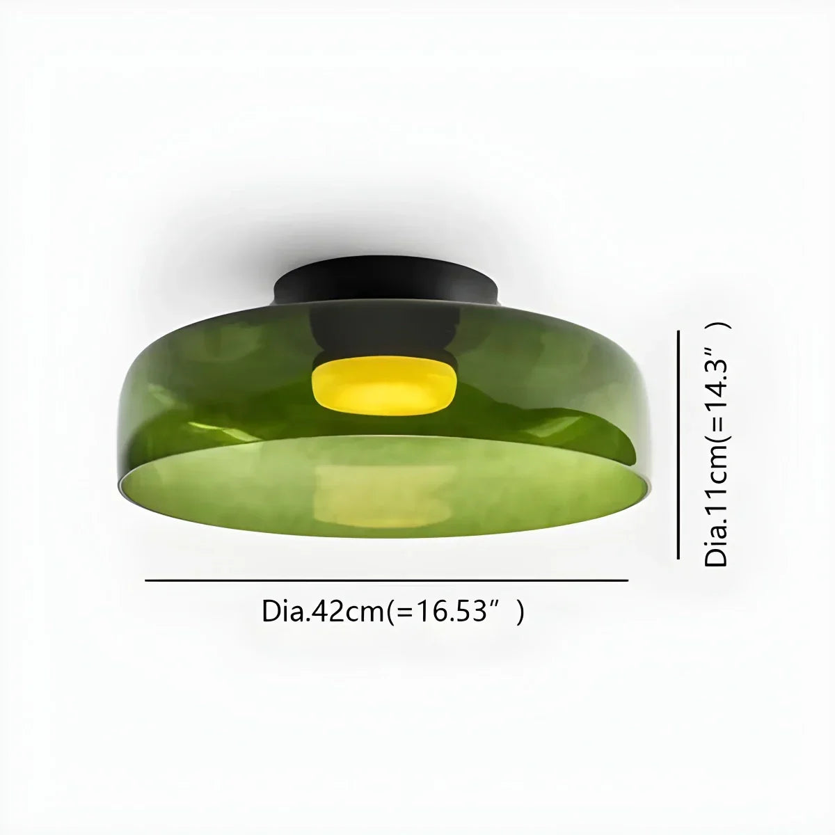 Colored Glass Ceiling Light for Bedroom | Desfino