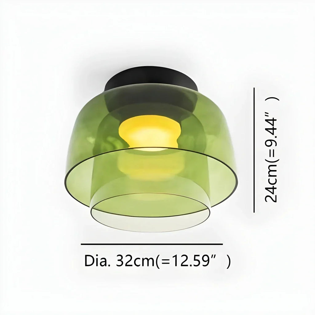 Colored Glass Ceiling Light for Bedroom | Desfino