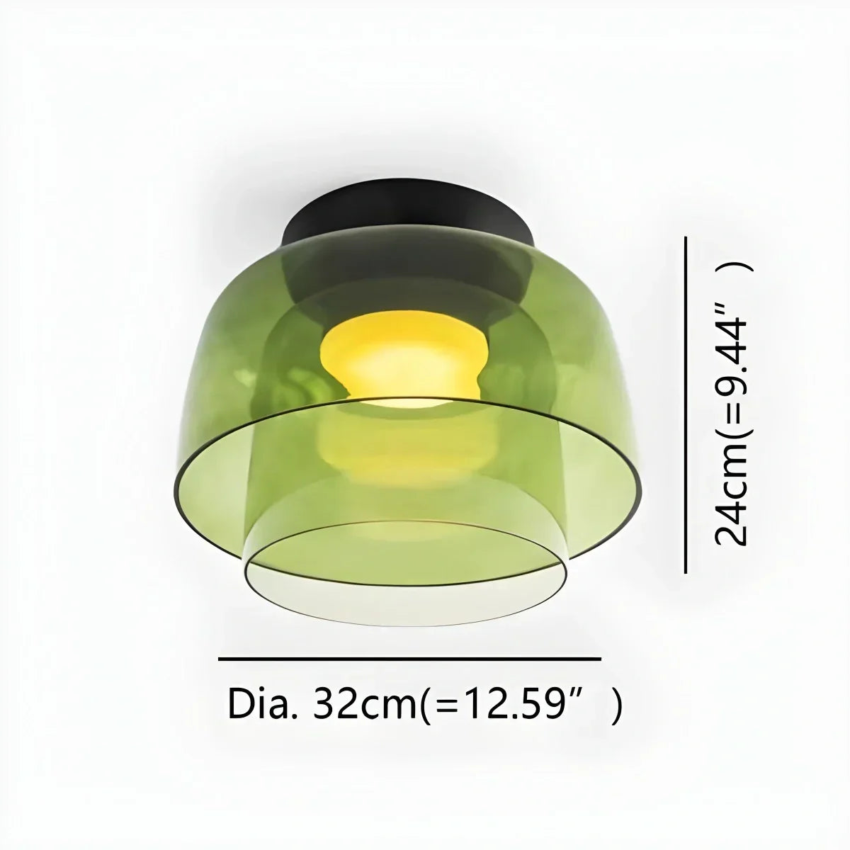 Colored Glass Ceiling Light for Bedroom | Desfino