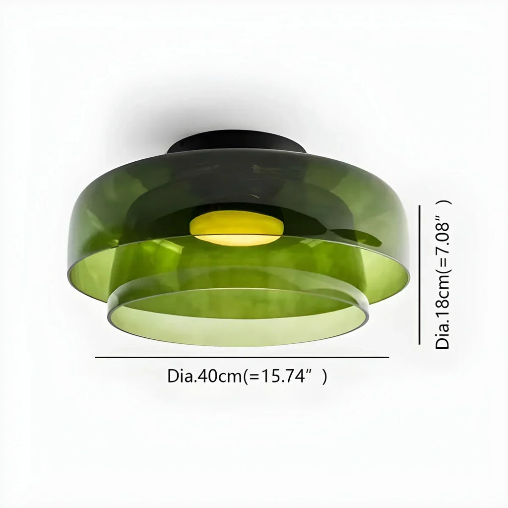 Colored Glass Ceiling Light for Bedroom | Desfino