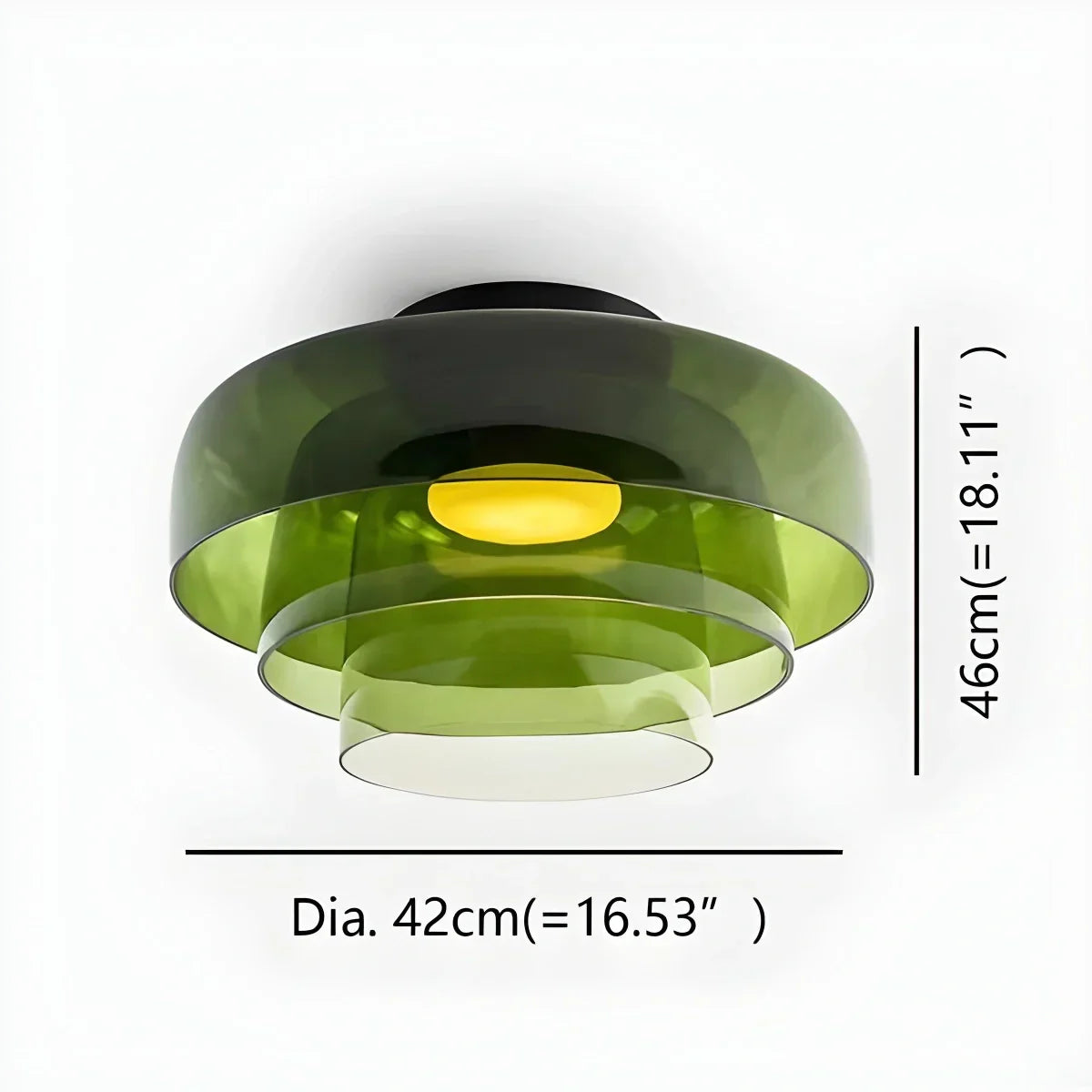 Colored Glass Ceiling Light for Bedroom | Desfino