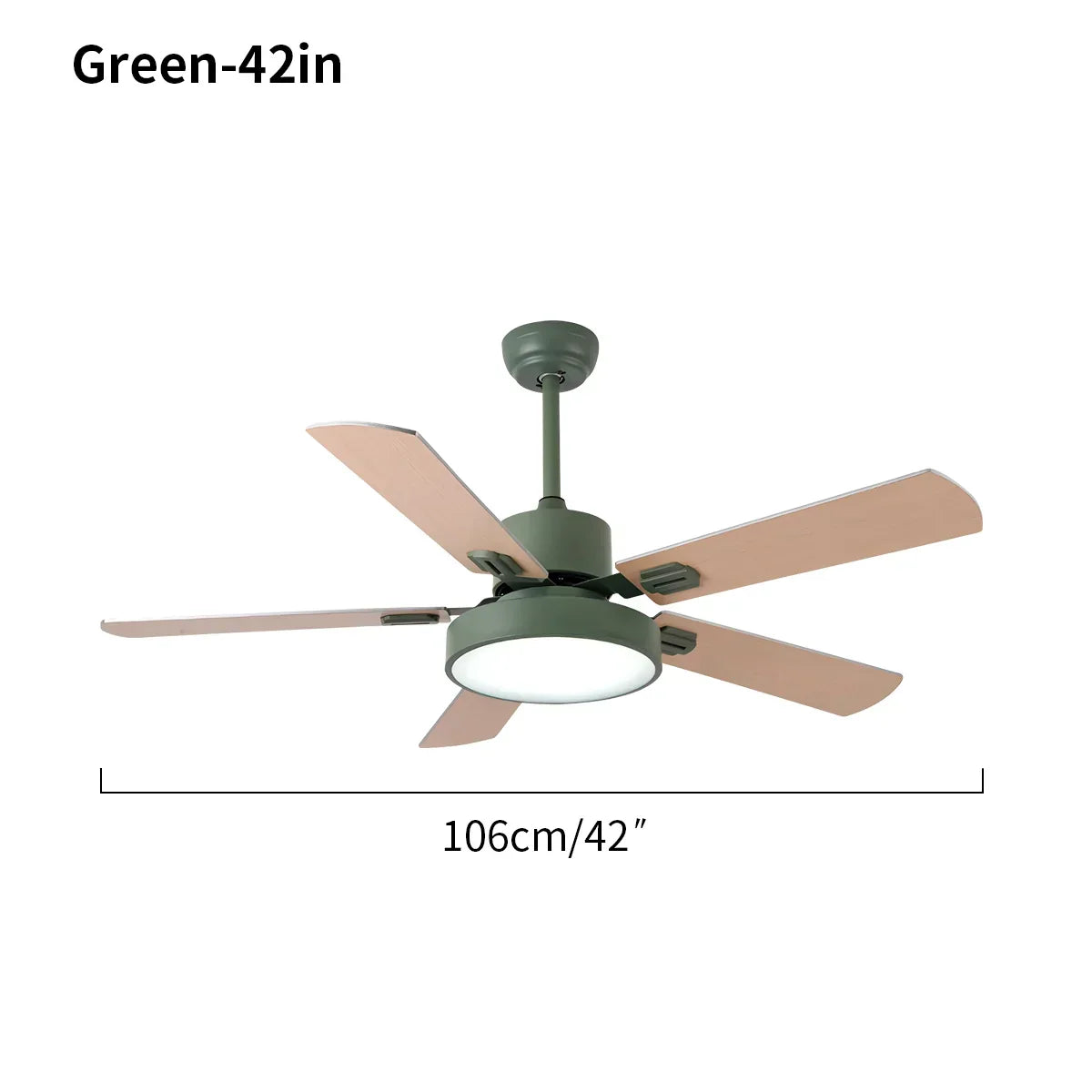 Vintage-Deckenventilator mit 5 Flügeln und Licht fürs Wohnzimmer | Desfino