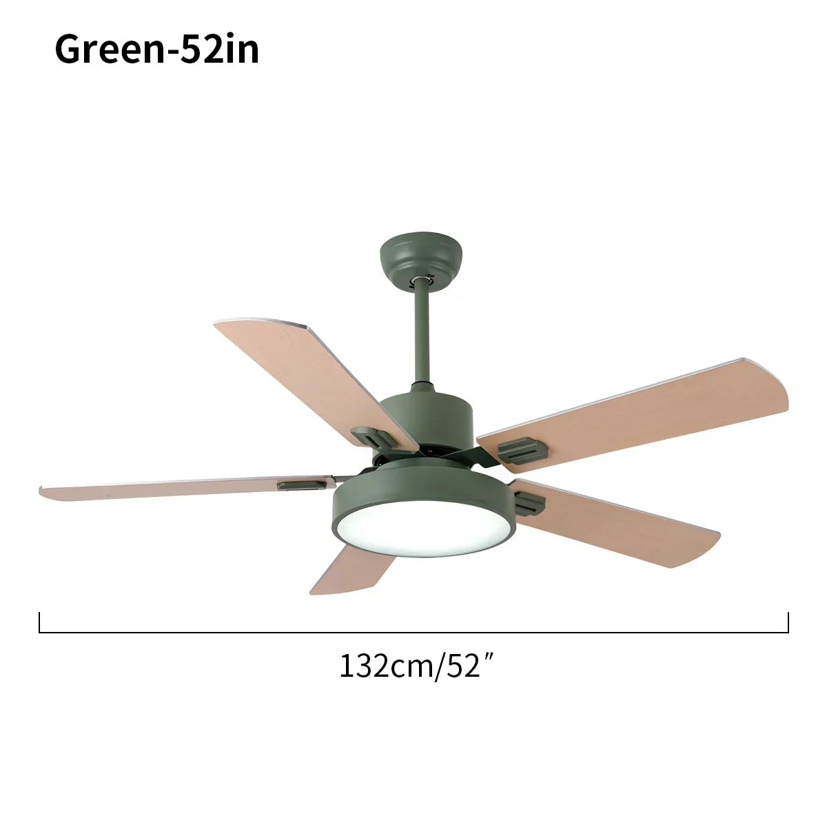 Vintage-Deckenventilator mit 5 Flügeln und Licht fürs Wohnzimmer | Desfino