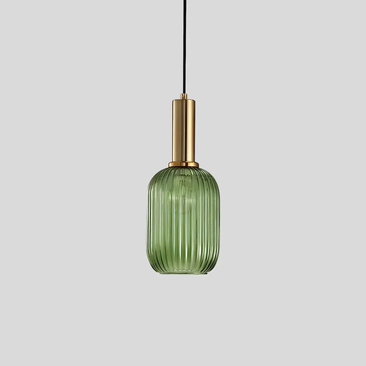 Nordische Vintage-Pendelleuchte aus gestreiftem Glas | Desfino
