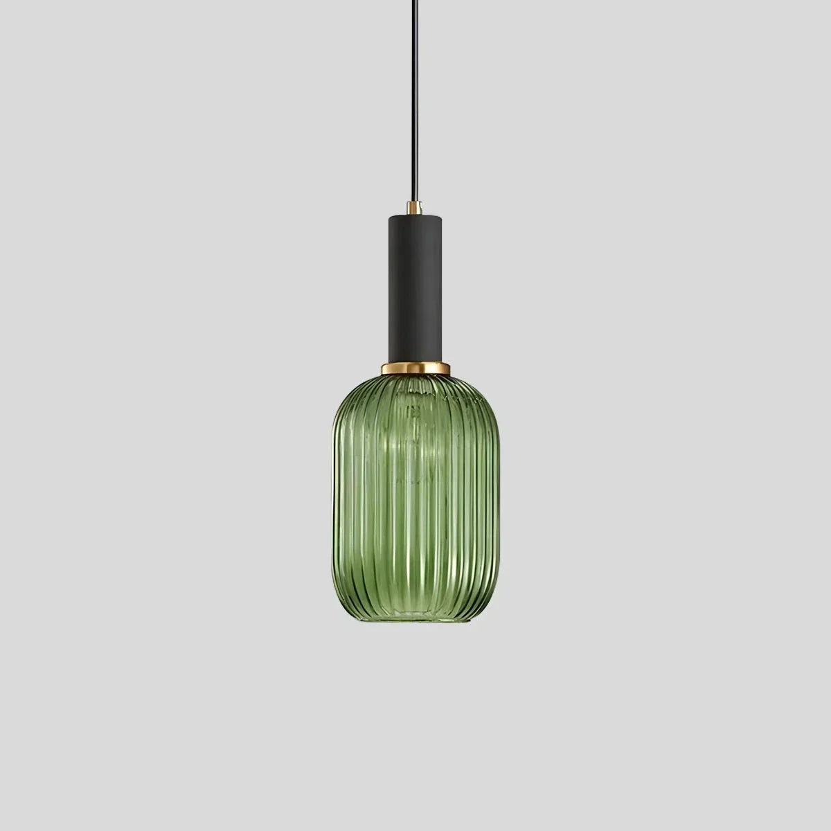 Nordische Vintage-Pendelleuchte aus gestreiftem Glas | Desfino