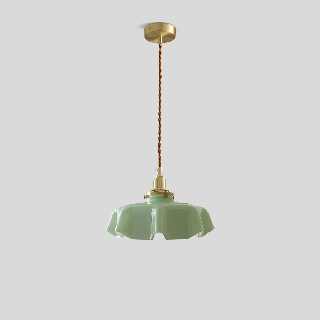 Retro-Pendelleuchte aus farbigem Glas für die Küche | Desfino