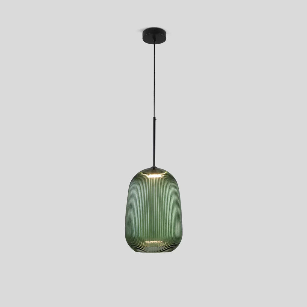 Nordic Pleated Colored Glass Pendant Light | Desfino