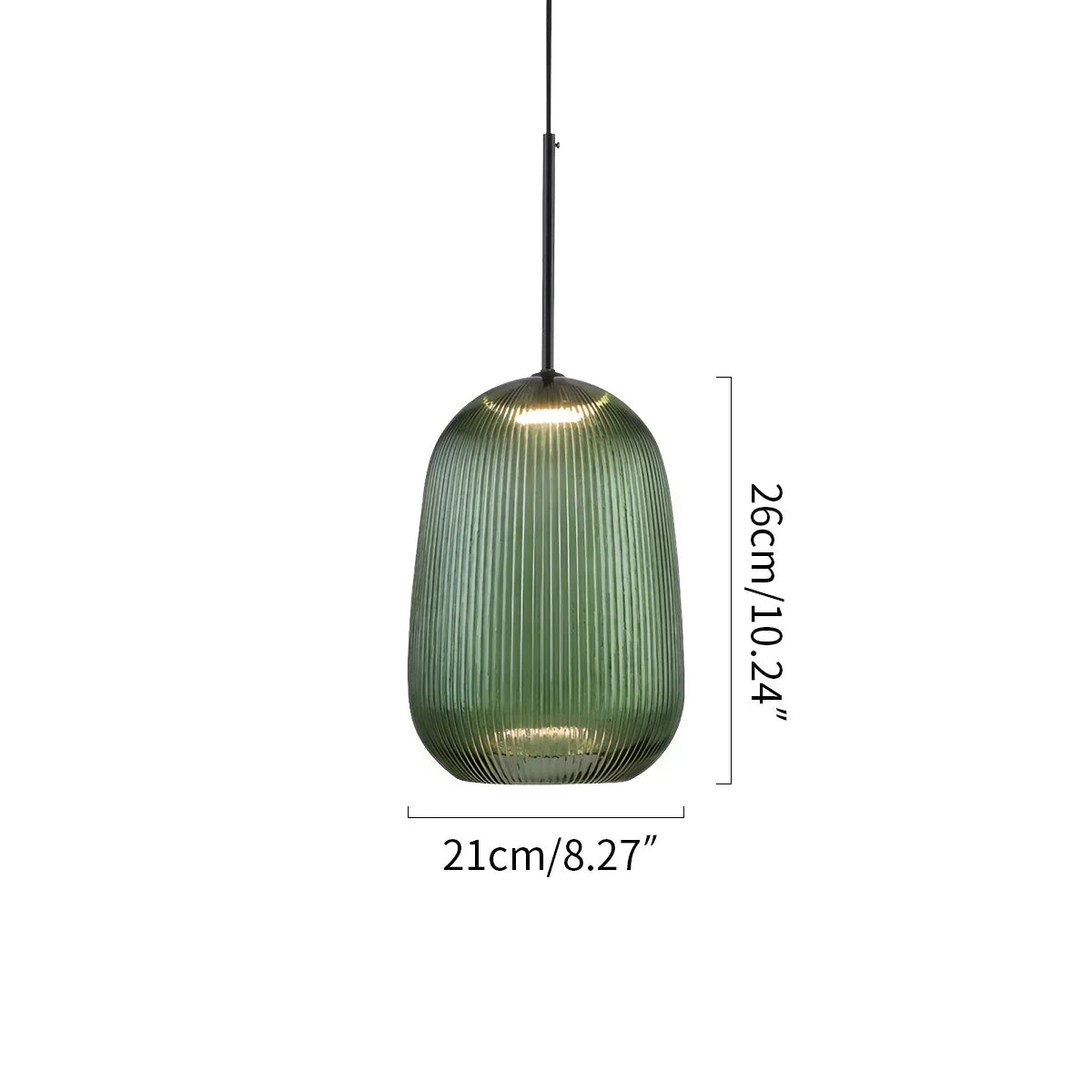Nordic Pleated Colored Glass Pendant Light | Desfino