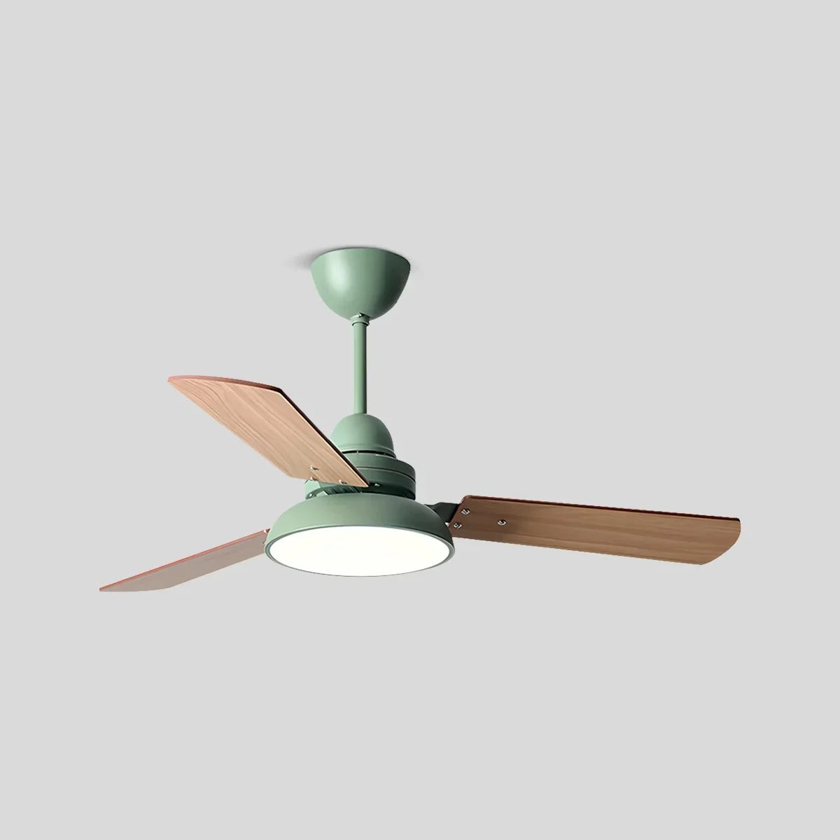 Moderne minimalistische Deckenventilatorleuchte mit drei Blättern | Desfino