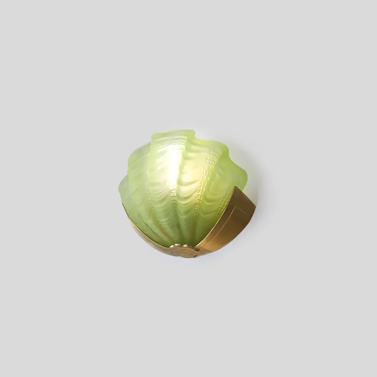 Light Luxury Brass Shell Glass Wall Lamp | Desfino