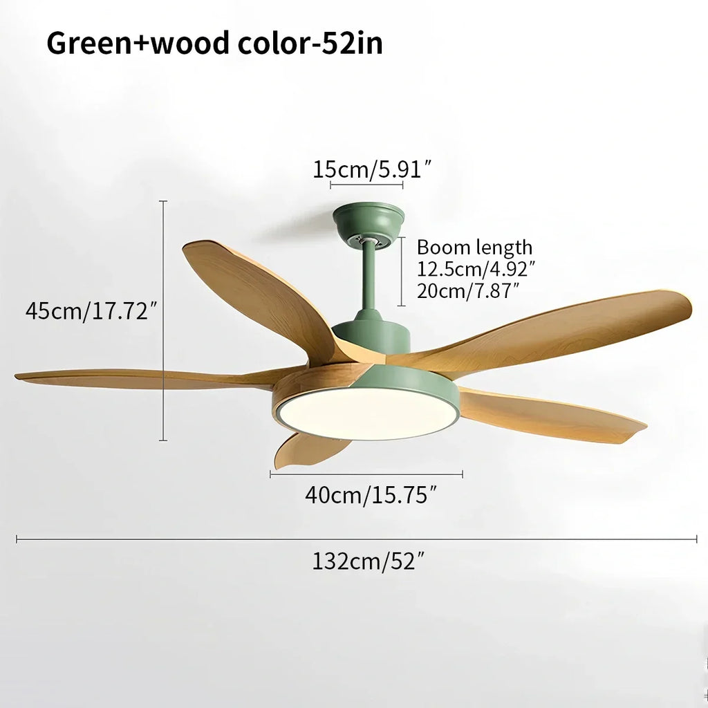 Nordic Living Room Ceiling Fan with Light | Desfino