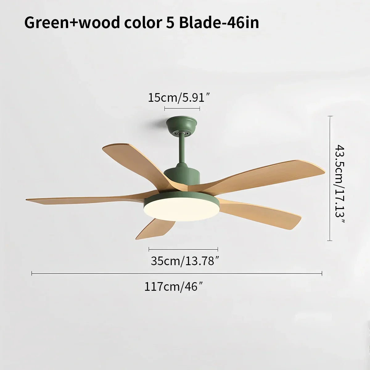 Living Room 6-Leaf Ceiling Fan Light | Desfino