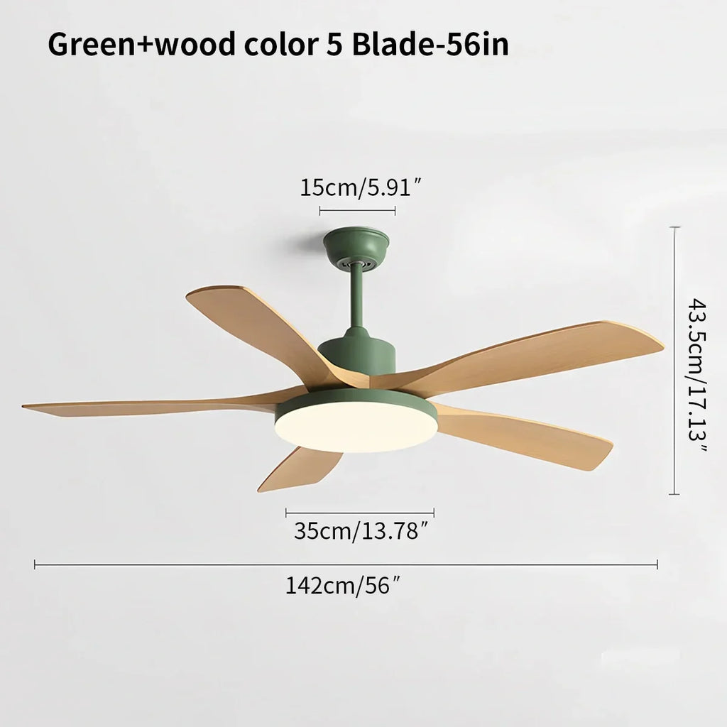 Living Room 6-Leaf Ceiling Fan Light | Desfino