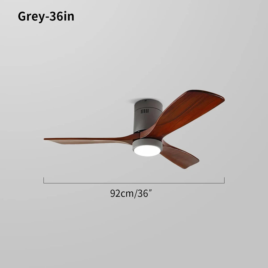 Mid-century Modern Hugger Ceiling Fan Lamp | Desfino