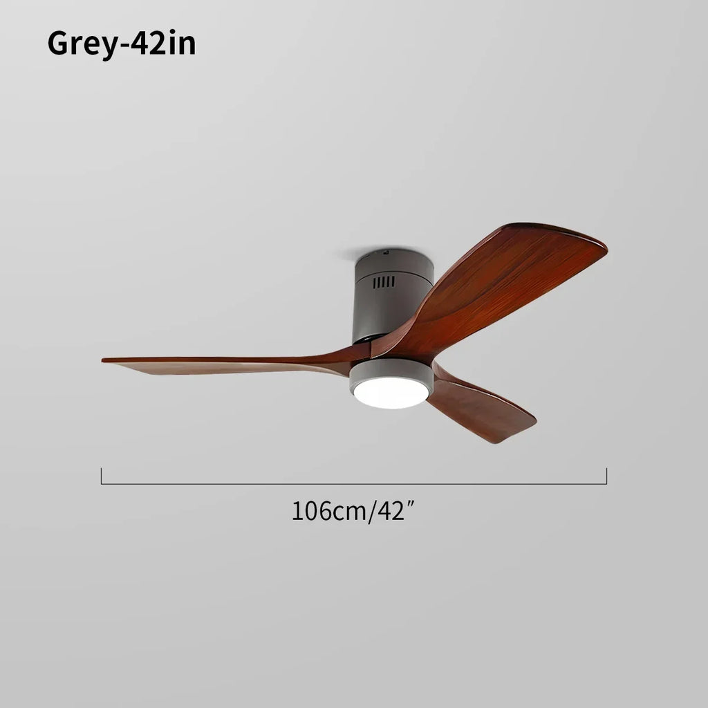 Mid-century Modern Hugger Ceiling Fan Lamp | Desfino