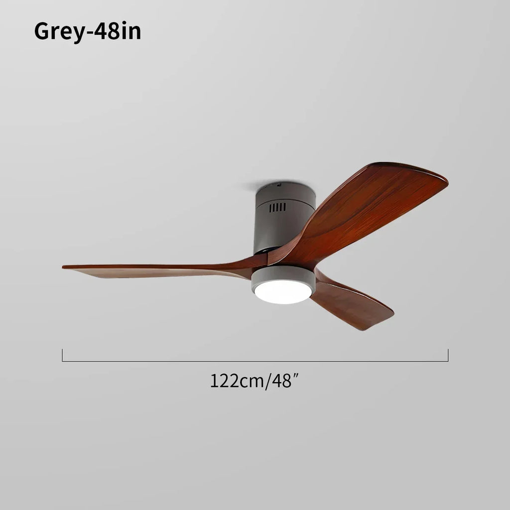 Mid-century Modern Hugger Ceiling Fan Lamp | Desfino