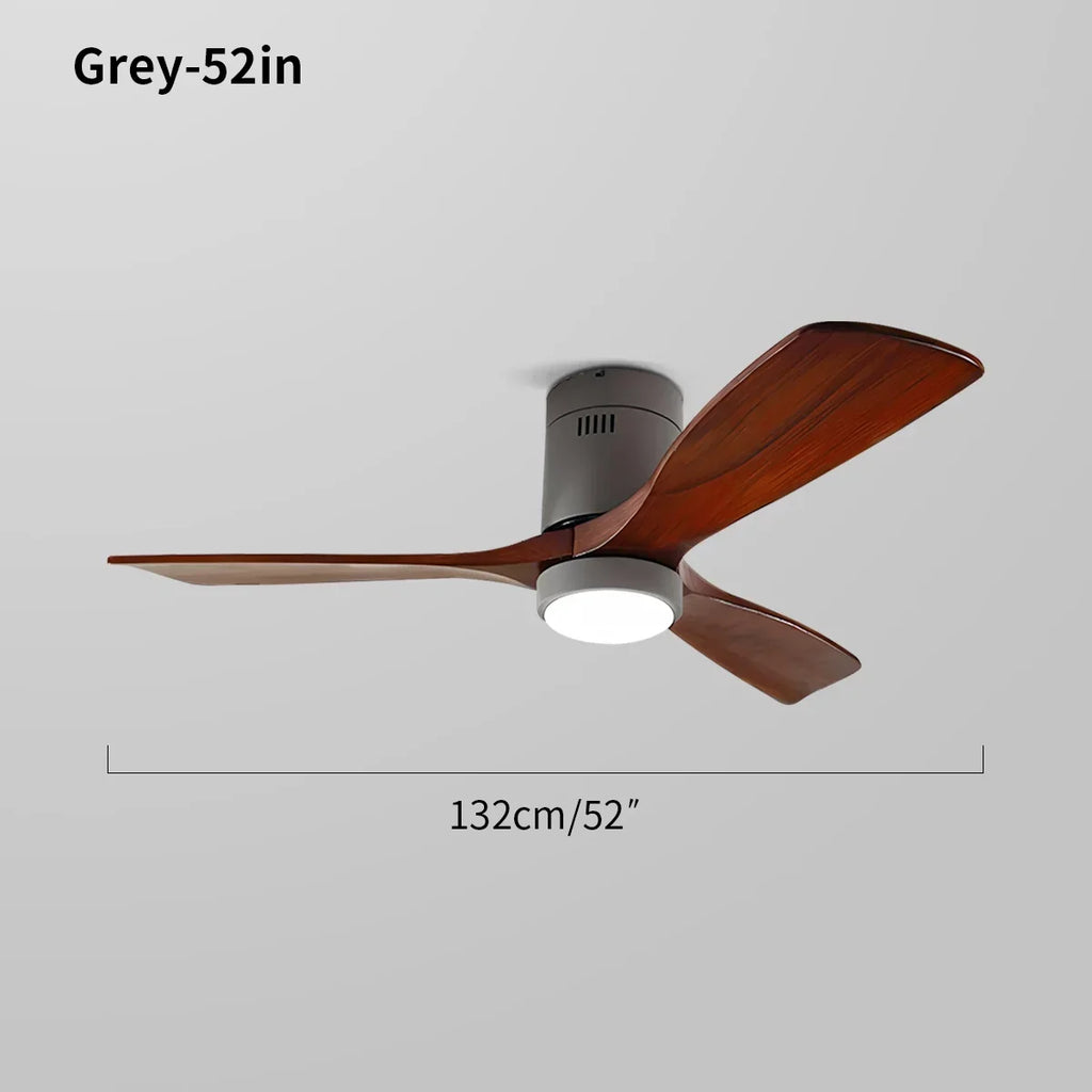 Mid-century Modern Hugger Ceiling Fan Lamp | Desfino