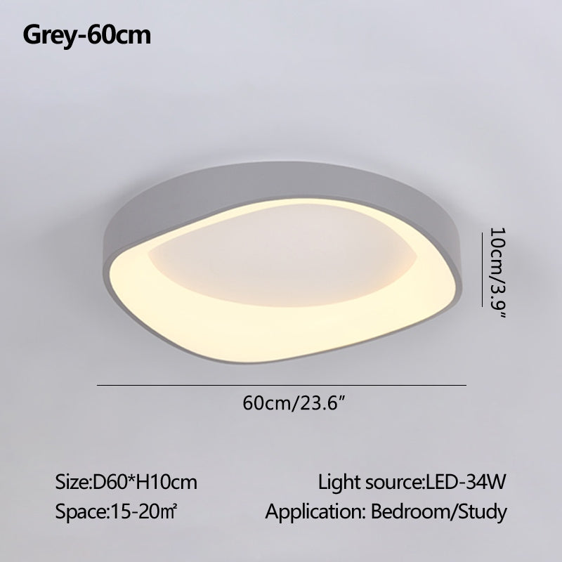 Nordic Acrylic Circle Ceiling Light for Bedroom | Desfino