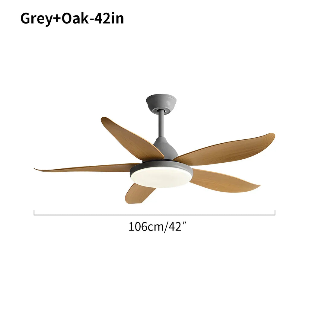 Moderner Deckenventilator mit 5 Flügeln und Lampe | Desfino