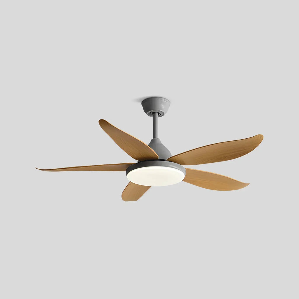 Moderner Deckenventilator mit 5 Flügeln und Lampe | Desfino