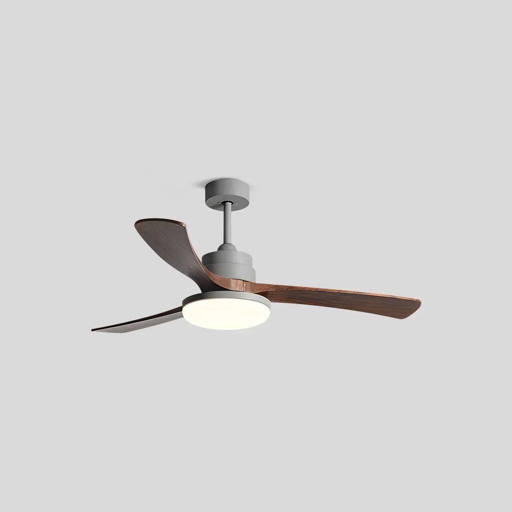 Deckenventilator mit Leuchte „High Wind“ aus Holz | Desfino