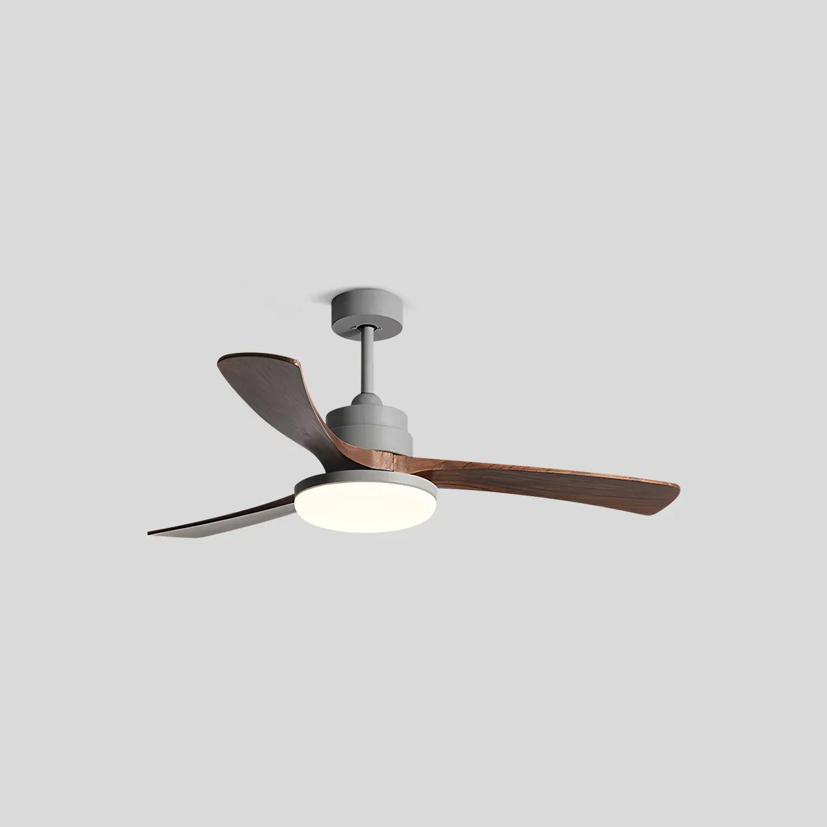 Deckenventilator mit Leuchte „High Wind“ aus Holz | Desfino