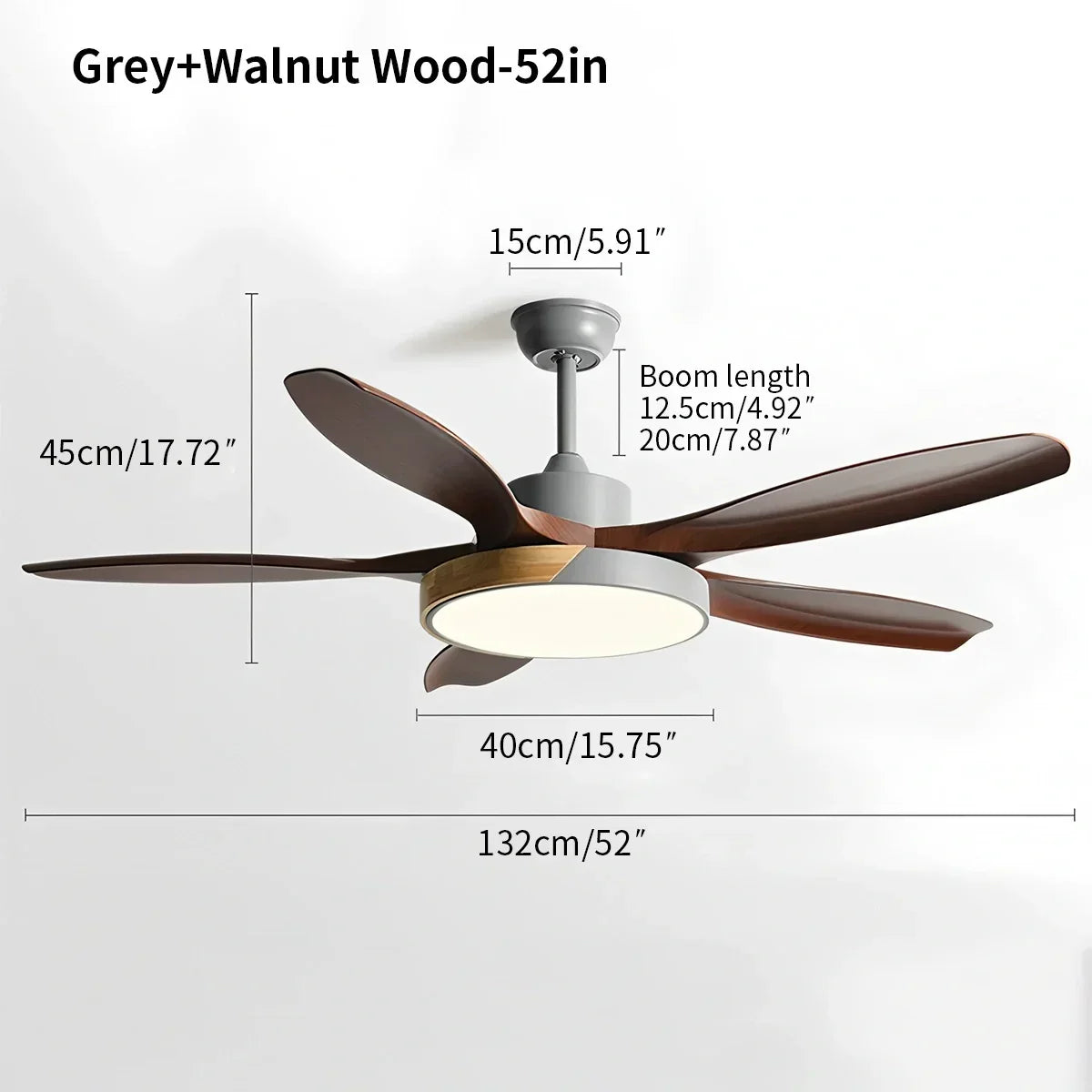 Nordic Living Room Ceiling Fan with Light | Desfino