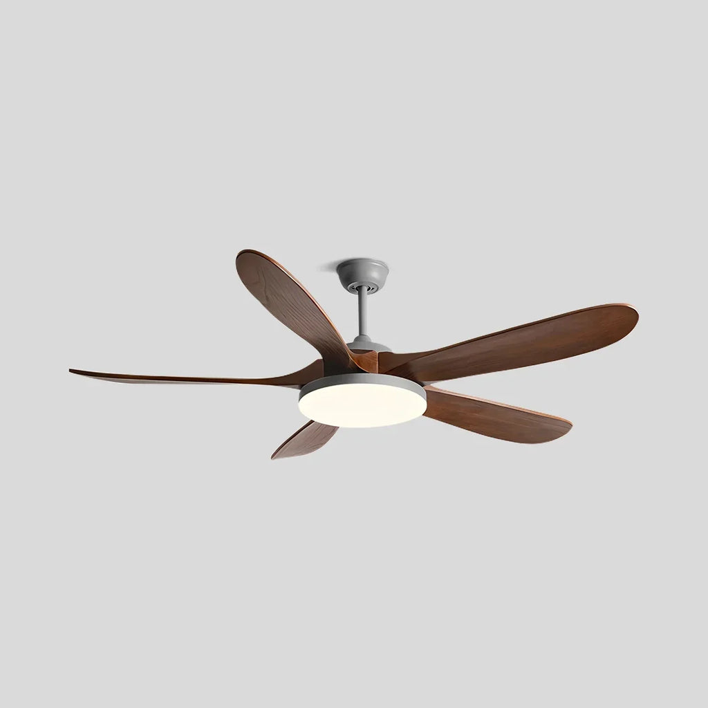 Deckenventilator mit 5 Holzblättern und Licht | Desfino