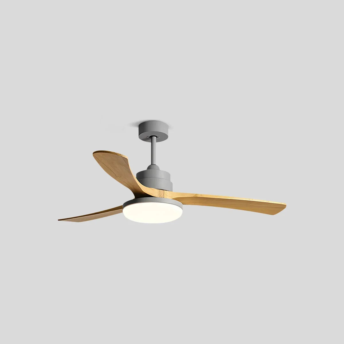 Deckenventilator mit Leuchte „High Wind“ aus Holz | Desfino