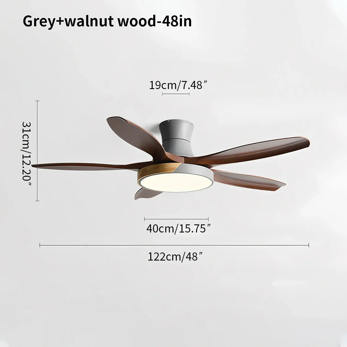 Nordic 5-Blade LED Ceiling Fan Light | Desfino
