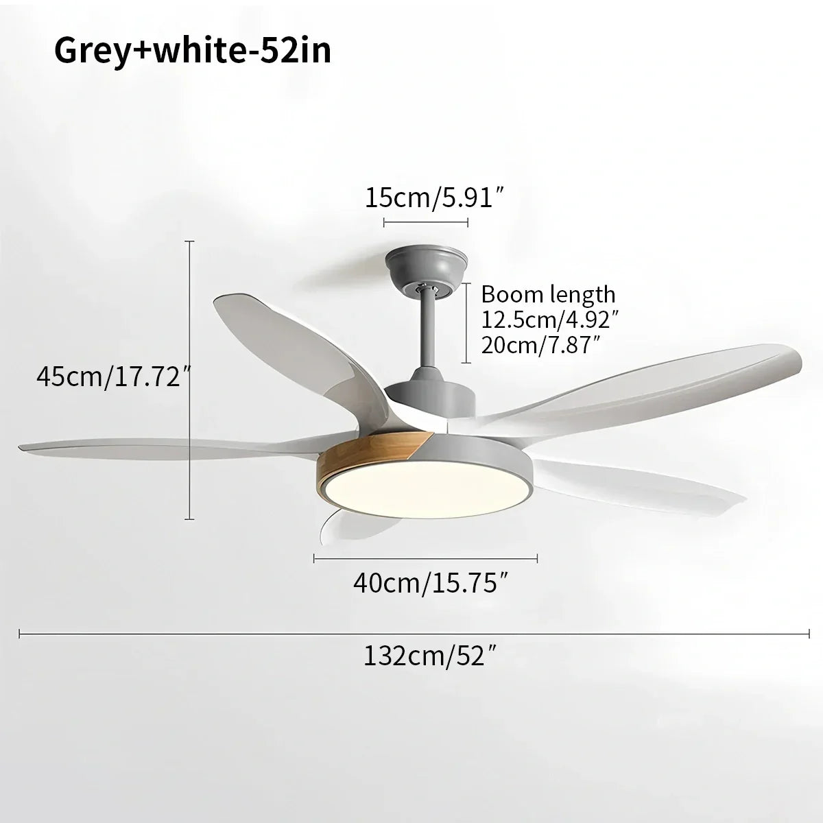Nordic Living Room Ceiling Fan with Light | Desfino