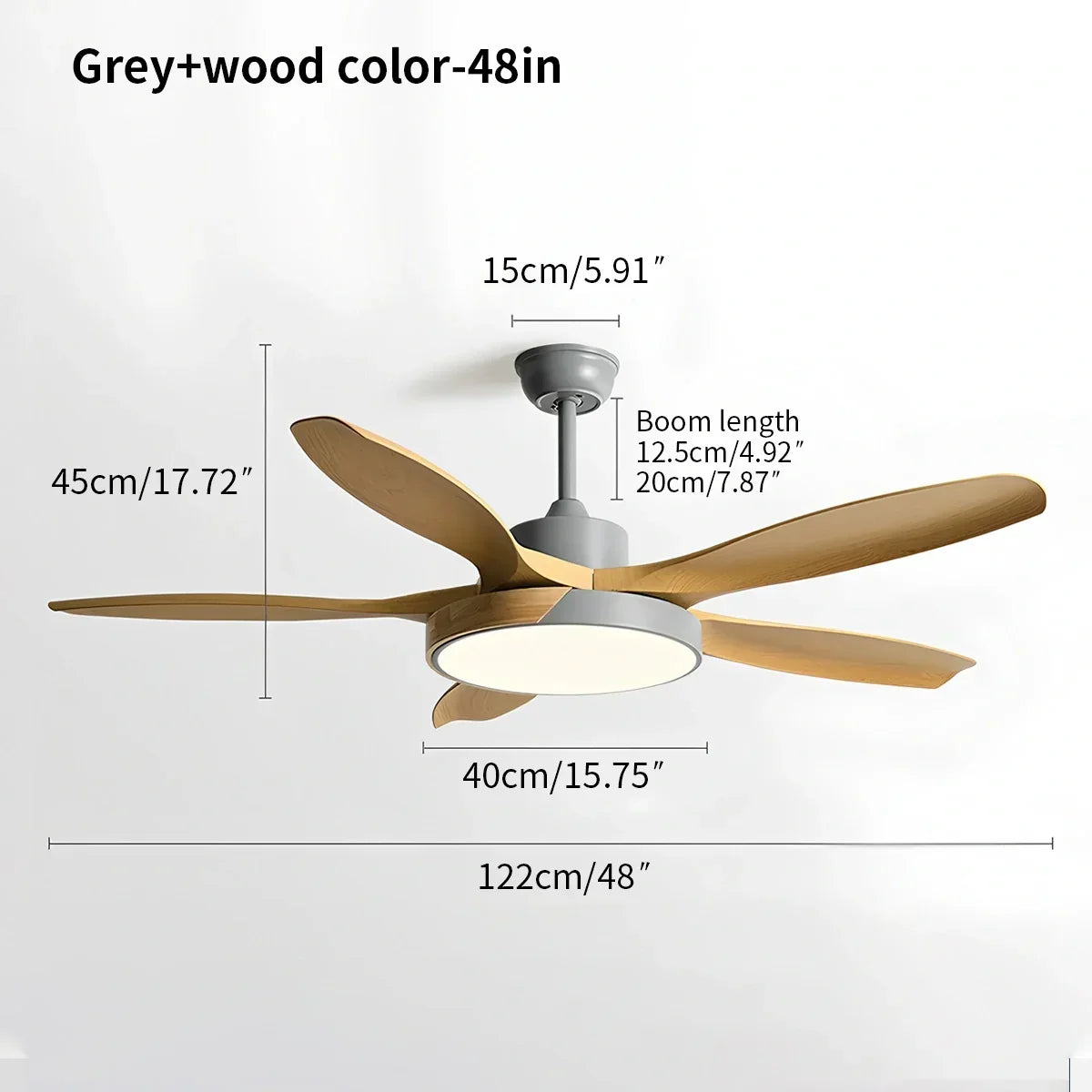 Nordic Living Room Ceiling Fan with Light | Desfino