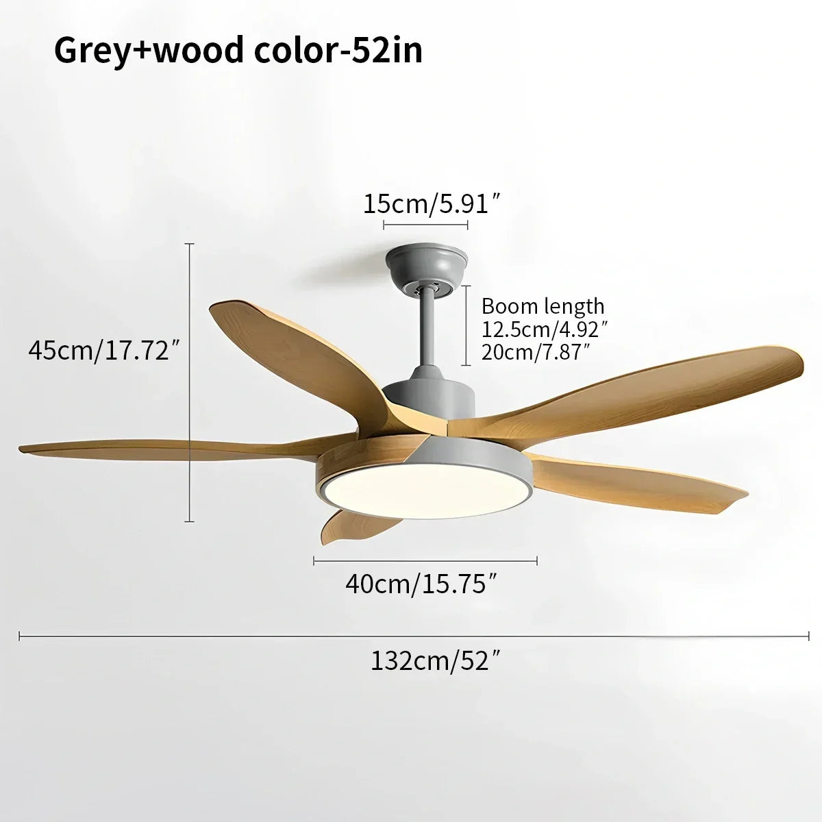 Nordic Living Room Ceiling Fan with Light | Desfino