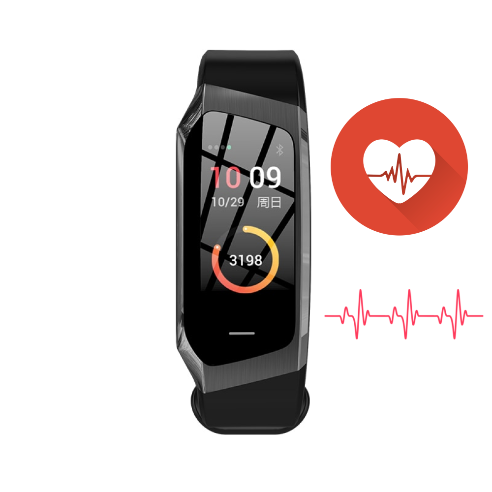 Chytré hodinky CardioSync pro měření krevního tlaku — monitor srdečního tepu a pohybové aktivity s krokoměrem