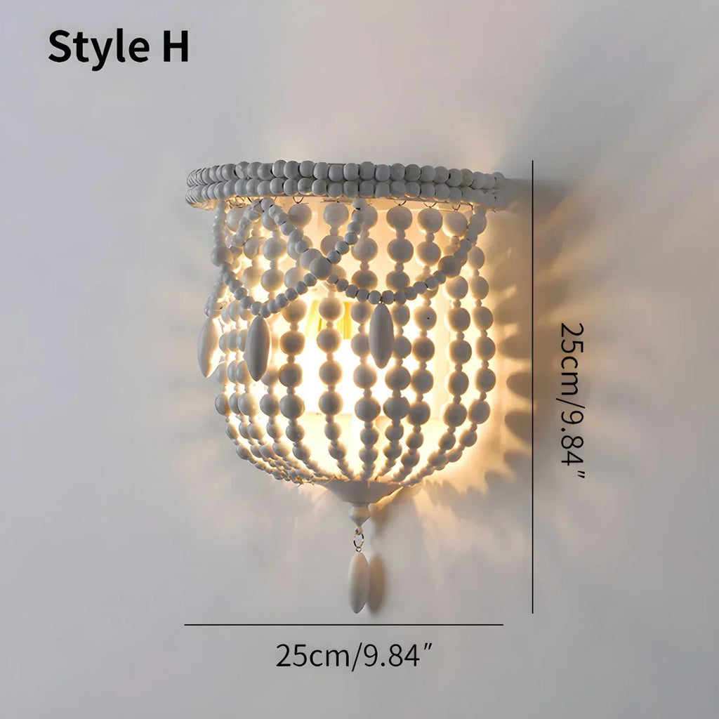 Retro Wooden Bead Chandelier for Dining Room | Desfino