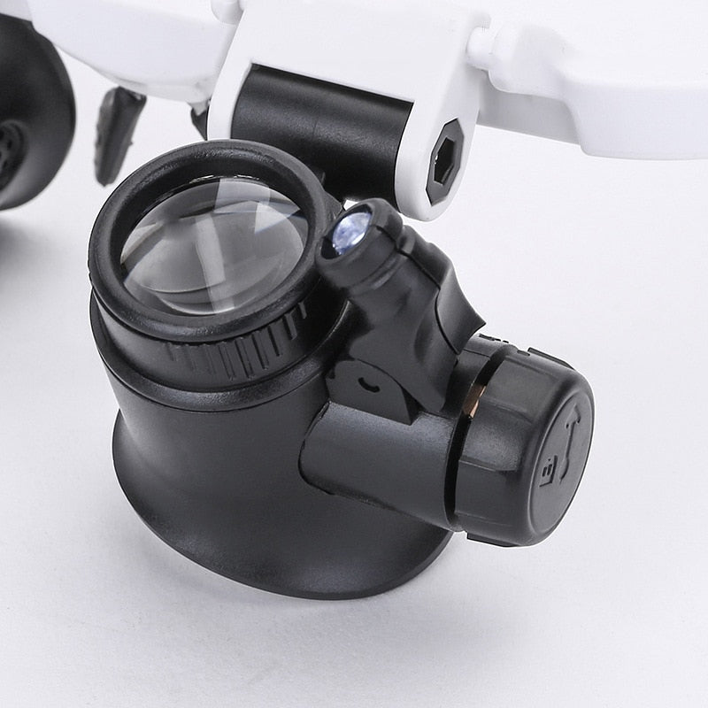 ClariVue LED-Lupenbrille mit einstellbarer Helligkeit – duales Beleuchtungsdesign