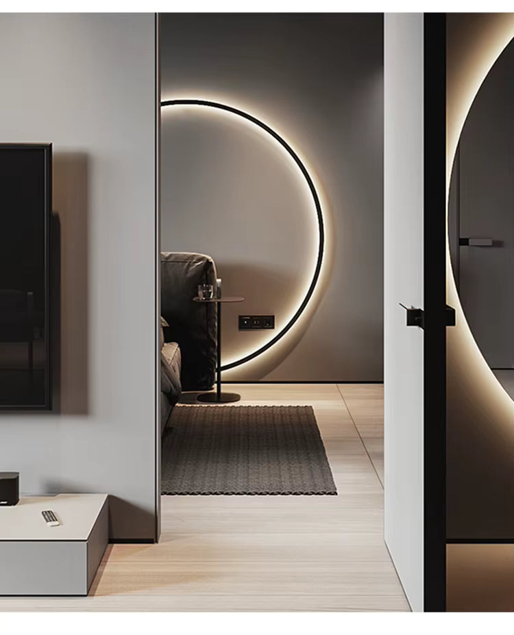 LumaNova rund LED-vägglampa — solinspirerad accentbelysning - Desfino
