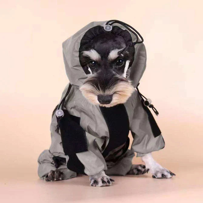 Capa impermeável e refletora para chuva BarkDry — Ajuste UK de perna inteira - Desfino