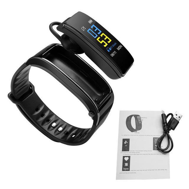 KairoLink smartklocka — Bluetooth-headset, pulsmätning och blodtrycksövervakning - Desfino