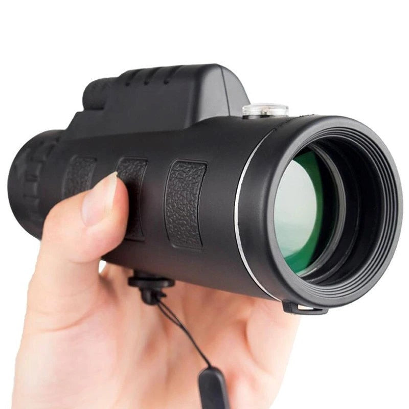 AstraView Pro 10x vanntett monokulærkikkert — telefonholder og stativ | Desfino