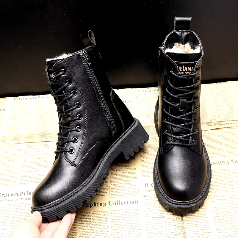 Kozačky Nyara Noir — hřejivý styl pro každé roční období, protiskluzová podrážka | Desfino