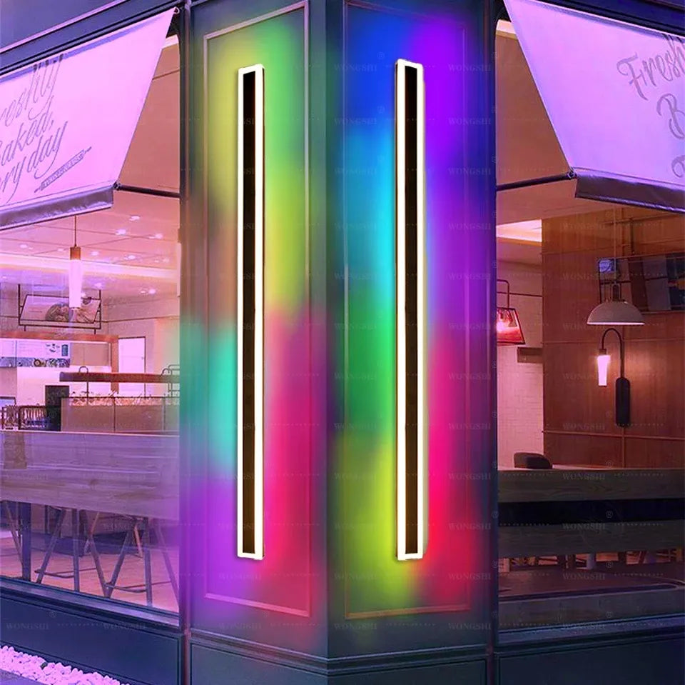 Lampada da parete impermeabile RGB LumaHaven — fascia nera, RF, 358 effetti - Desfino