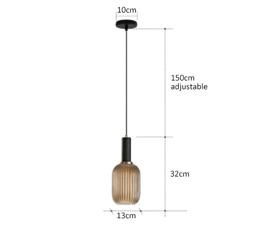 AuraGlass retro LED závěsné svítidlo — svítidlo ve vintage stylu - Desfino