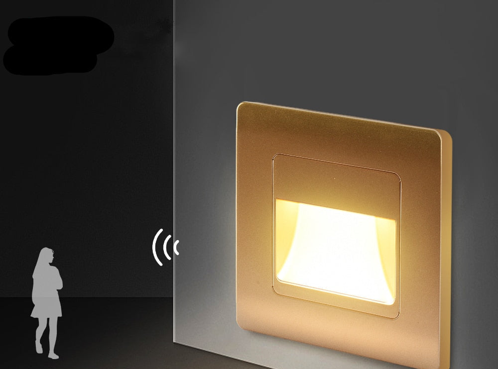 AstraLite LED schodišťové světlo — PIR pohybový senzor, čtyři barevné režimy