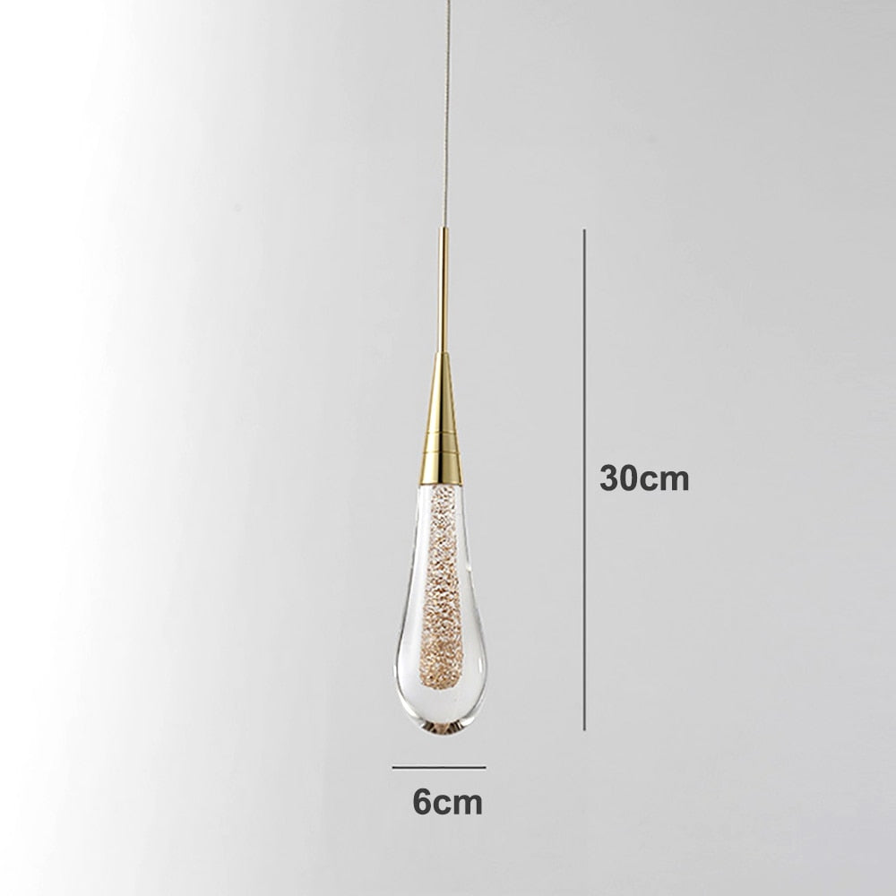 Suspension DrizzleDrop de Luneo — Gouttes LED, finition d’ambiance - Desfino