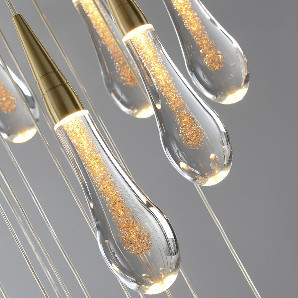 Suspension DrizzleDrop de Luneo — Gouttes LED, finition d’ambiance - Desfino